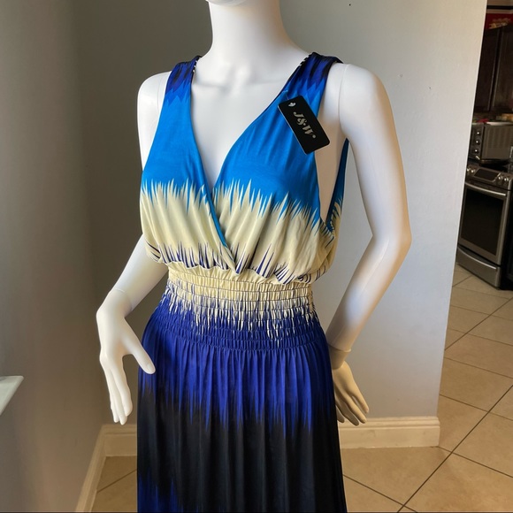 Blue New Women’s striped sleeveless dress size XL - Picture 7 of 12